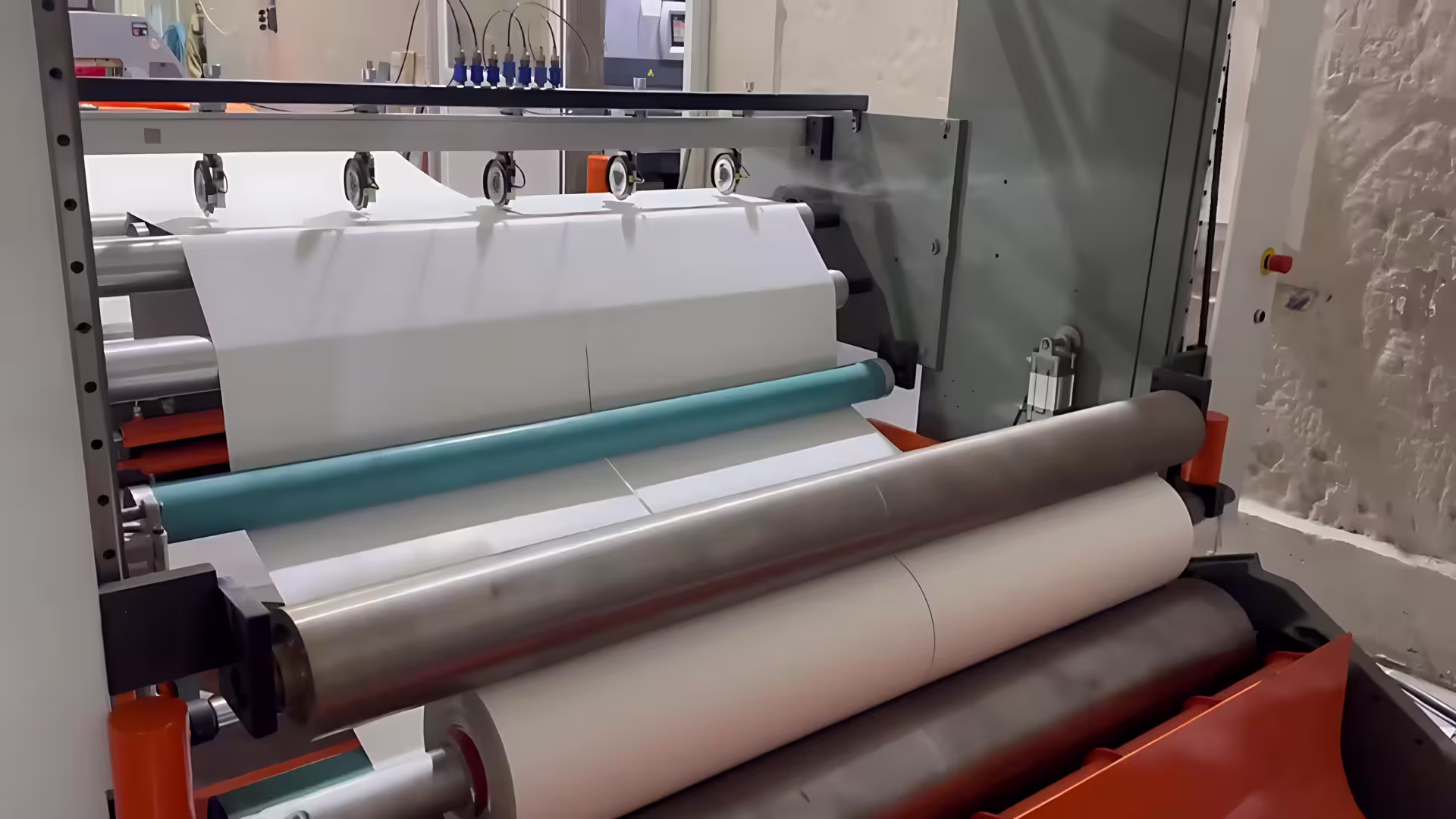 Jumbo bobin dilimleme makinesi sarıcı ünite